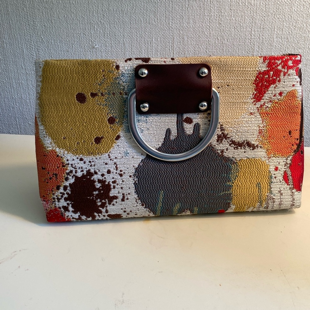 Add Libb D ring handbag - hand made - unique - like new